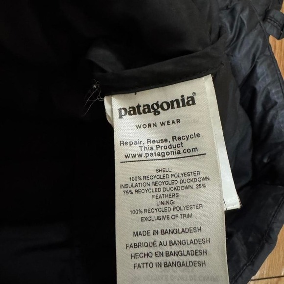Patagonia Women's Parka Fiona Down Puffer Full Zip Black Long Size XS X-Small - Picture 6 of 8